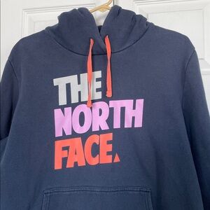 Women's XL The North Face Half Dome Pullover Hoodie multi-colored logo graphic